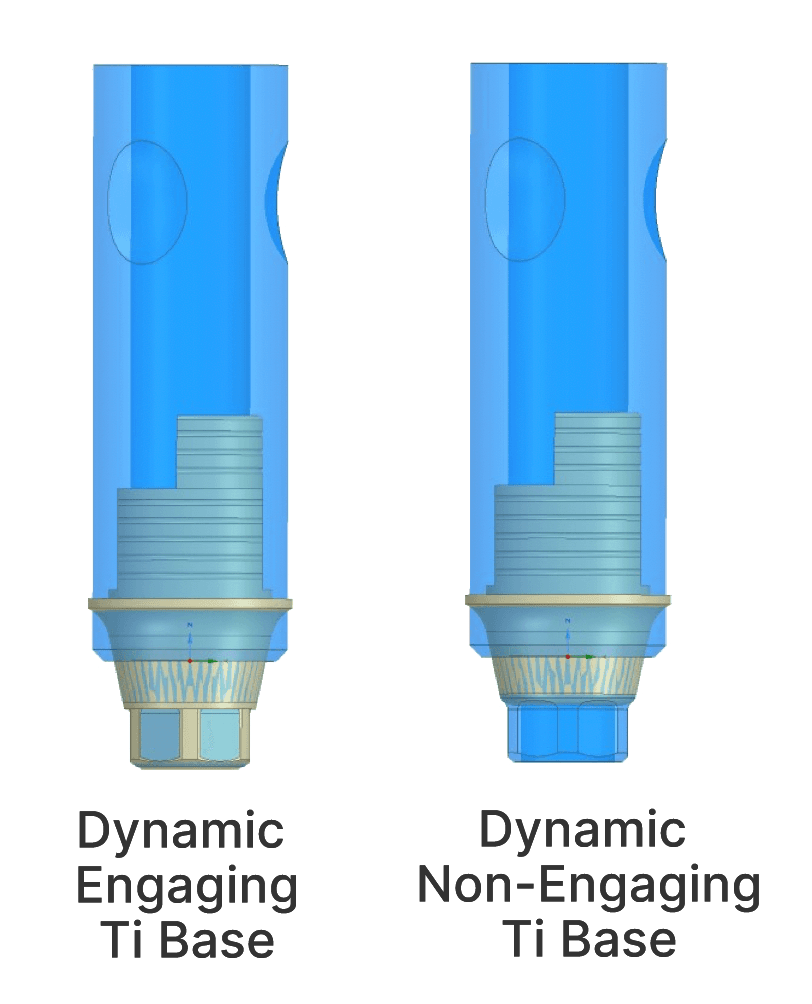 Dynamic Engaging Ti Base Dynamic Non-Engaging Ti Base