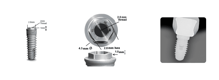 Threaded Conic 4.3mm Ex Hex
