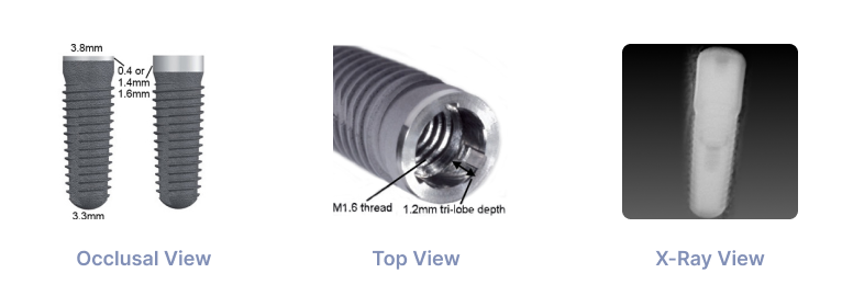 3.8mm Root, Screw, and Cylinder Line