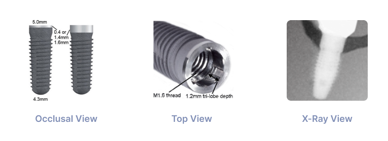 5.0mm Root, Screw, and Cylinder Line