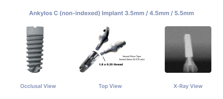 Akylos® C non-indexed Implant 3.5mm 4.5mm 5.5mm