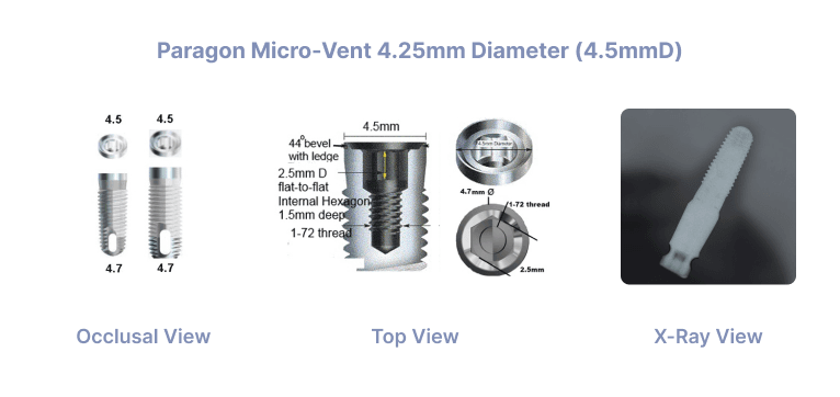 PARAGON MICRO-VENT 4.25mm DIAMETER (4.5mmD)
