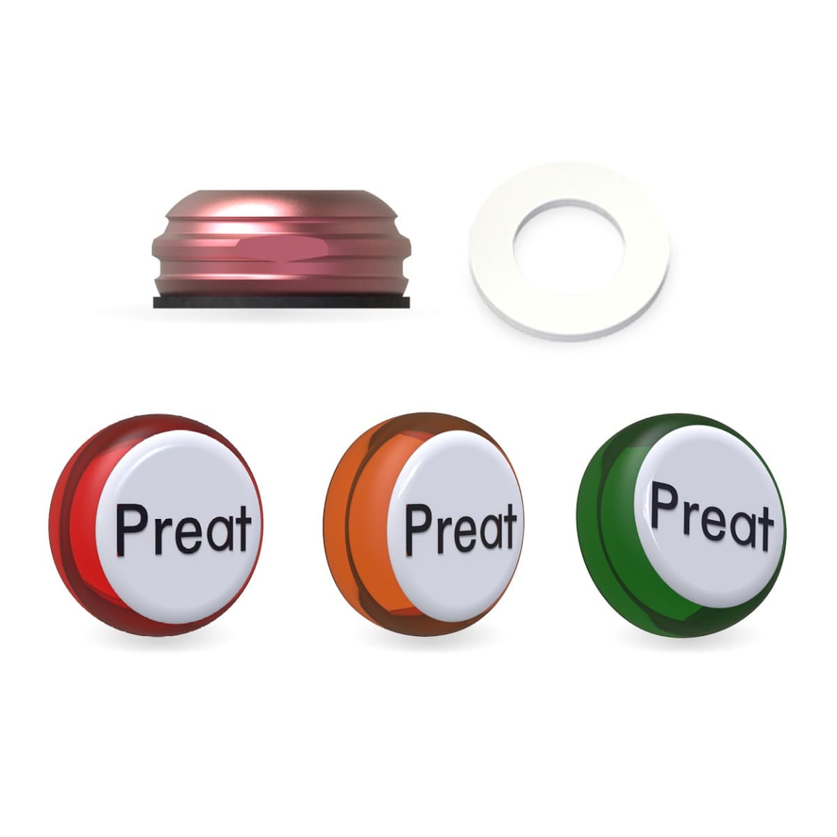 PreatLoc™ Extended Pivot Processing Pack Assembly - Anodized Cap 2 Pack