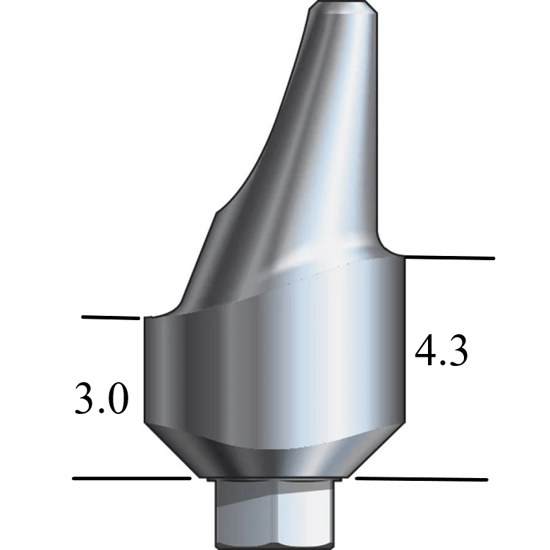 Zimmer® TSV-compatible 3.5mm Esthetic Abutment, Anterior