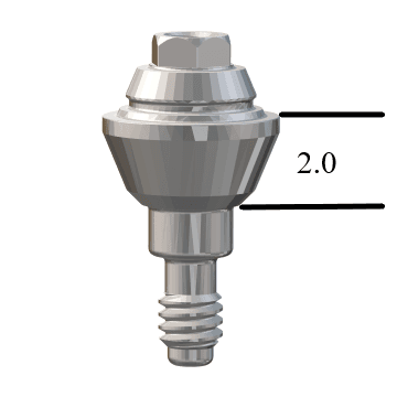 Zimmer® TSV-compatible 3.5mm Straight Multi-Unit Abutment