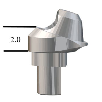NobelBiocare™ Tri-Lobe-compatible RP 17° Multi-Unit Abutment X 2mm