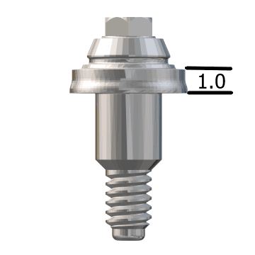 NobelBiocare™ Tri-Lobe-compatible WP Straight Multi-Unit Abutment X 1mm
