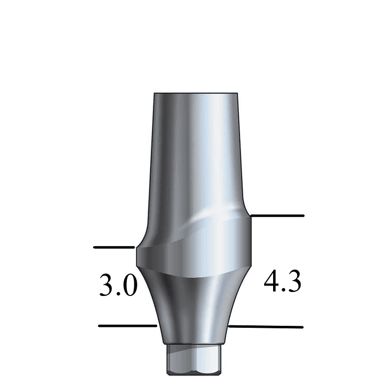 NobelActive™/Conical-compatible NP Esthetic Abutment Straight, Anterior