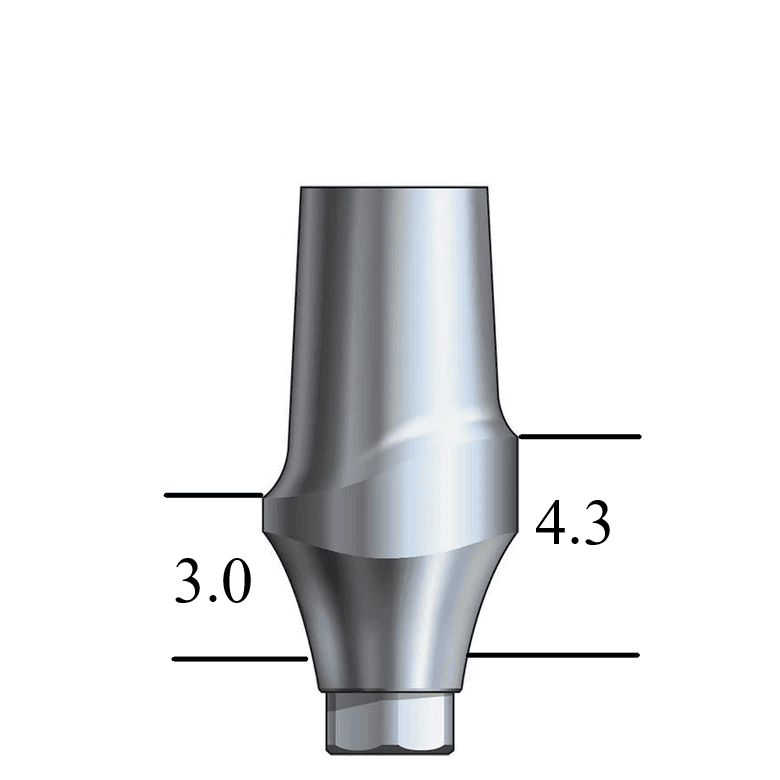 NobelActive™/Conical-compatible RP Esthetic Abutment Straight, Anterior