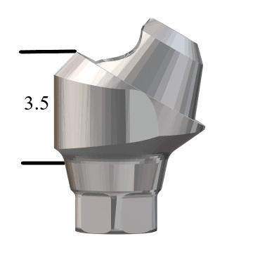 NobelActive™/Conical-compatible RP 30° Multi-Unit Abutment X 3.5mm