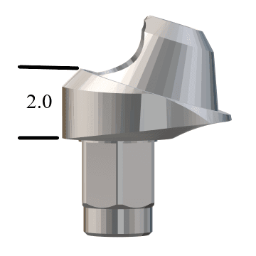 Biomet 3i Certain®-compatible 3.4mm 17° Multi-Unit Abutment X 2mm