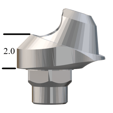 Biomet 3i Certain®-compatible 4.1mm 17° Multi-Unit Abutment X 2mm