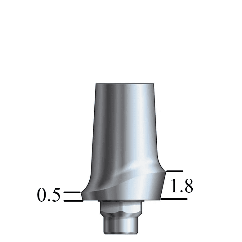 Biomet 3i Certain®-compatible 5.0mm Esthetic Abutment Straight, Posterior