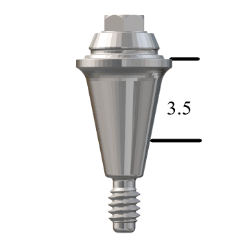 Astra®-compatible Aqua 3.5/4.0mm Straight Multi-Unit Abutment X 3.5mm