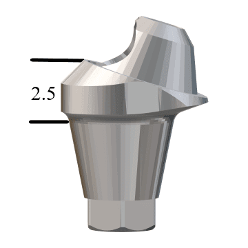 Astra®-compatible Lilac 4.5/5.0mm 17° Multi-Unit Abutment X 2.5mm