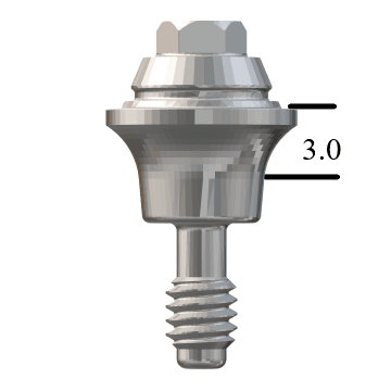 MegaGen AnyRidge®-compatible Straight Multi-Unit Abutment X 3mm