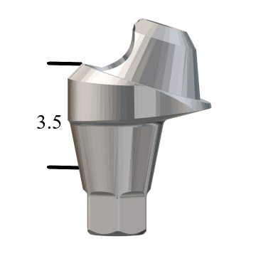 Hiossen® HG-compatible Mini 17° Multi-Unit Abutment X 3.5mm