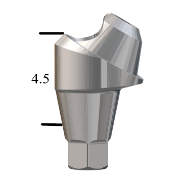 Hiossen® HG-compatible Mini 30° Multi-Unit Abutment X 4.5mm