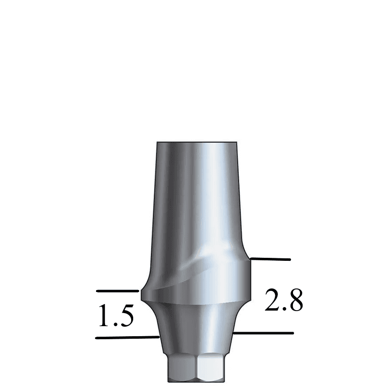 Hiossen® HG-compatible Regular Esthetic Abutment Straight, Posterior