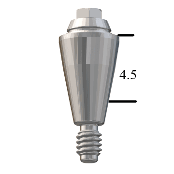 Hiossen® HG-compatible Regular Straight Multi-Unit Abutment X 4.5mm