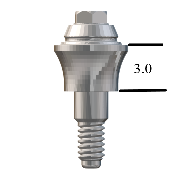 NobelBiocare™ Tri-Lobe-compatible NP Straight Multi-Unit Abutment X 3.0mm