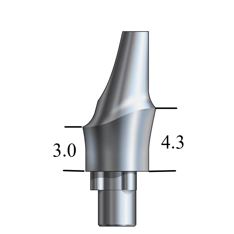 NobelBiocare™ Tri-Lobe-compatible RP Esthetic Abutment 15° Angle, Anterior