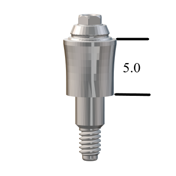 NobelBiocare™ Tri-Lobe-compatible RP Straight Multi-Unit Abutment X 5mm