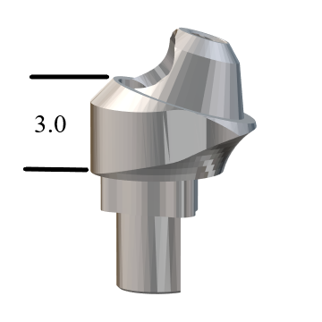 NobelBiocare™ Tri-Lobe-compatible RP 17° Multi-Unit Abutment X 3mm