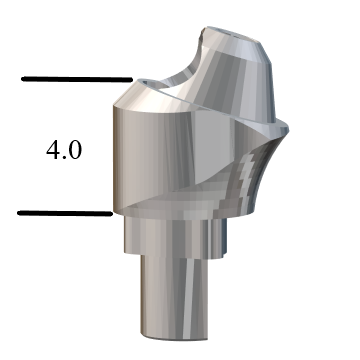 NobelBiocare™ Tri-Lobe-compatible RP 17° Multi-Unit Abutment X 4mm