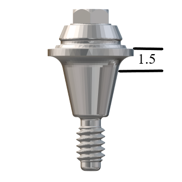 NobelActive™/Conical-compatible NP Straight Multi-Unit Abutment X 1.5mm