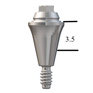 NobelActive™/Conical-compatible NP Straight Multi-Unit Abutment X 3.5mm