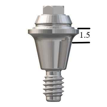 NobelActive™/Conical-compatible RP Straight Multi-Unit Abutment X 1.5mm