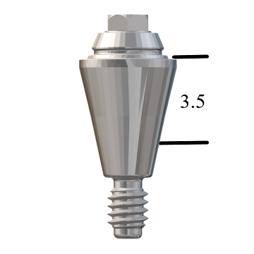 NobelActive™/Conical-compatible RP Straight Multi-Unit Abutment X 3.5mm
