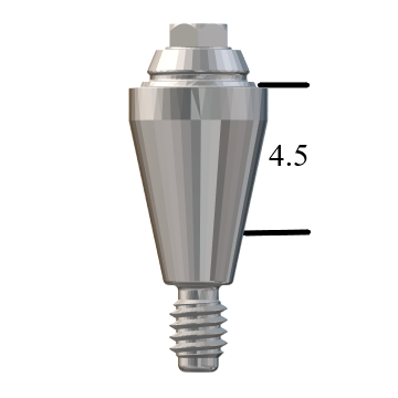 NobelActive™/Conical-compatible RP Straight Multi-Unit Abutment X 4.5mm