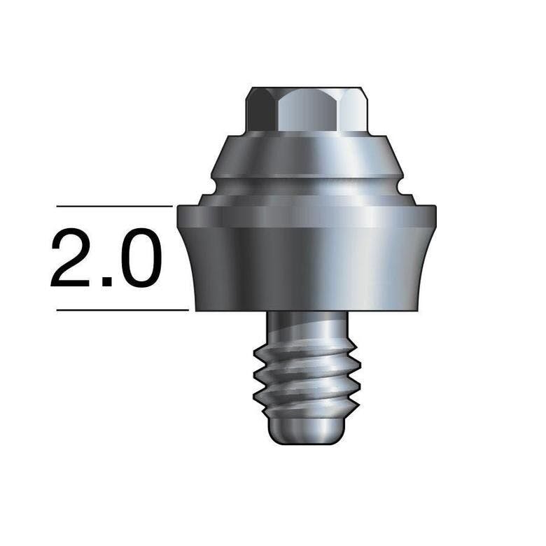 Branemark®-compatible RP Straight Multi-Unit Abutment X 2mm