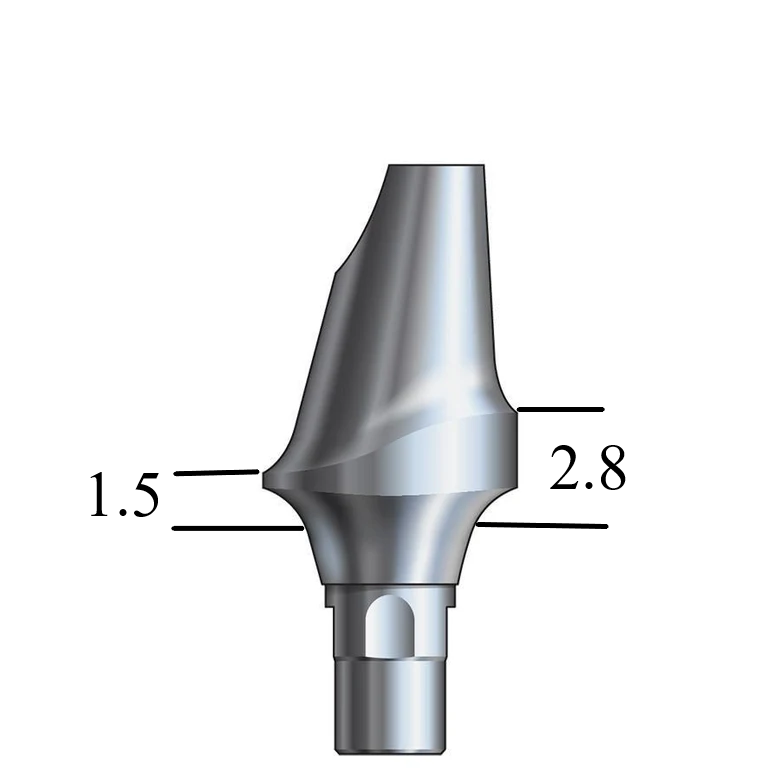 Straumann® BL RC-compatible Esthetic Abutment 15° Angle, Posterior