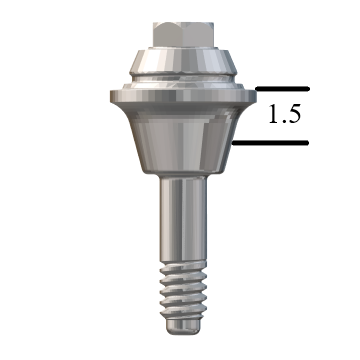 Straumann® Bone Level RC Straight Multi-Unit Abutment x 1.5mm