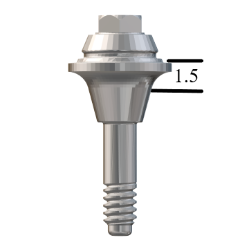 Straumann® BL NC-compatible Straight Multi-Unit Abutment x 1.5mm