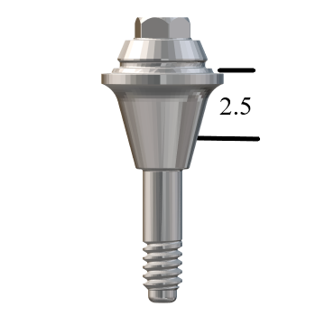 Straumann® BL NC-compatible Straight Multi-Unit Abutment x 2.5mm