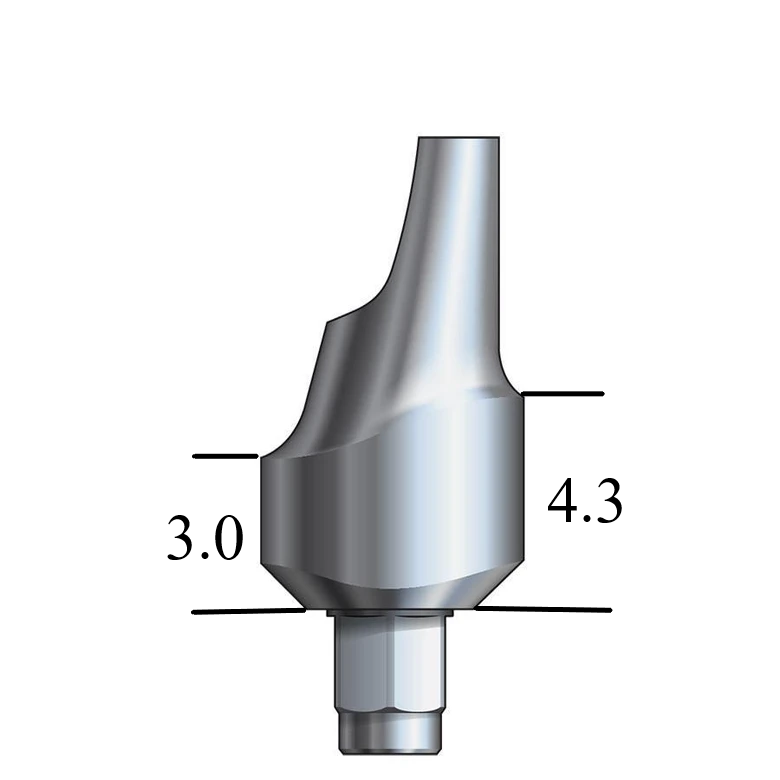 Biomet 3i Certain®-compatible 3.4mm Esthetic Abutment 15° Angle, Anterior