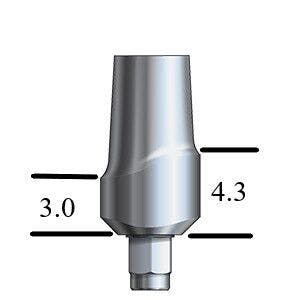 Biomet 3i Certain®-compatible 3.4mm Esthetic Abutment Straight, Anterior