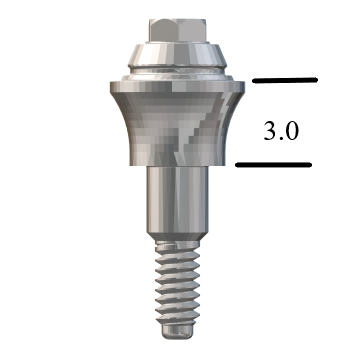 Biomet 3i Certain®-compatible 3.4mm Straight Multi-Unit Abutment X 3mm