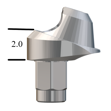 Biomet 3i Certain®-compatible 3.4mm 17° Multi-Unit Abutment X 2mm