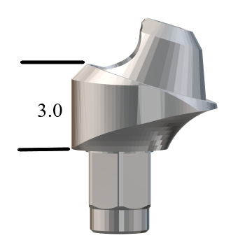 Biomet 3i Certain®-compatible 3.4mm 17° Multi-Unit Abutment X 3mm