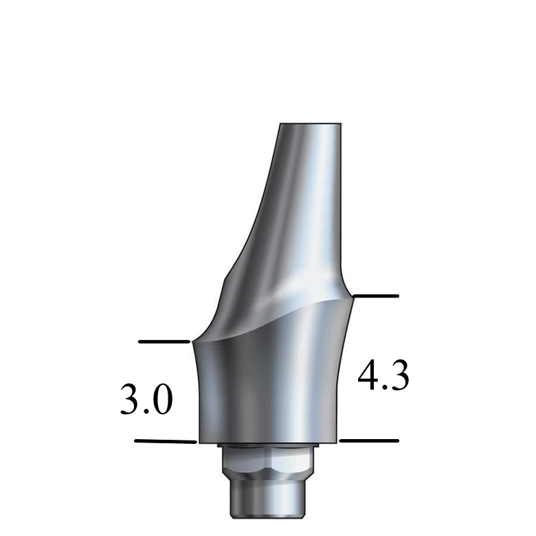 Biomet 3i Certain®-compatible 4.1mm Esthetic Abutment 15° Angle, Anterior