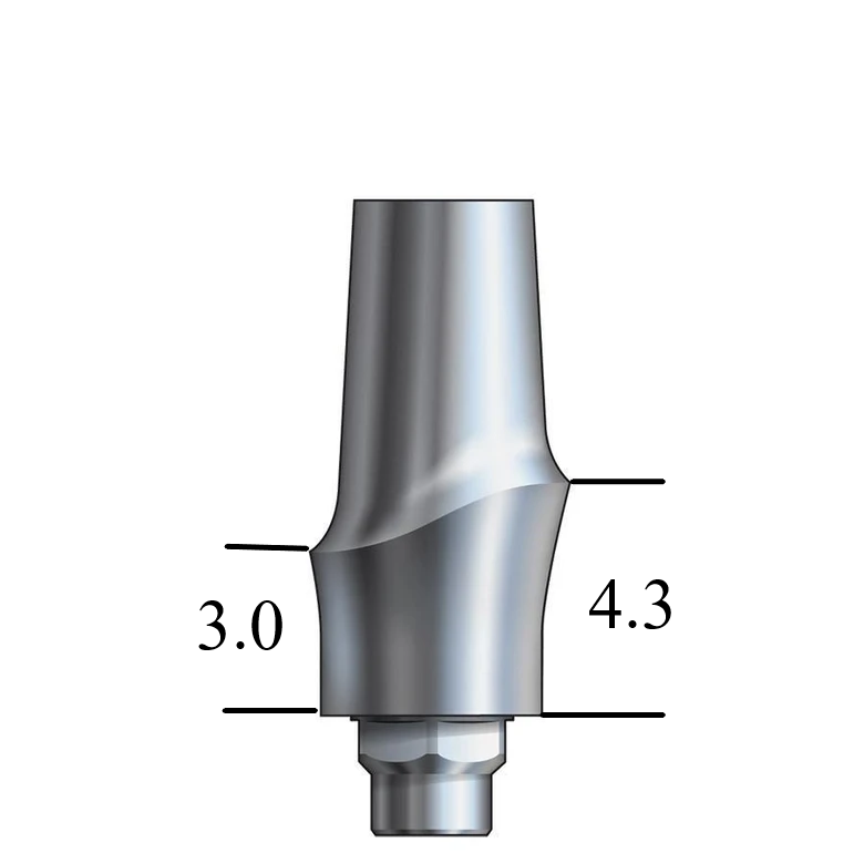 Biomet 3i Certain®-compatible 4.1mm Esthetic Abutment Straight, Anterior