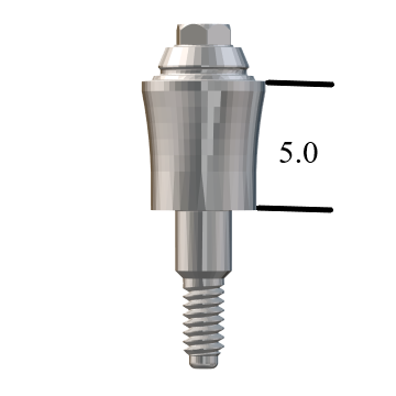 Biomet 3i Certain®-compatible 4.1mm Straight Multi-Unit Abutment X 5mm