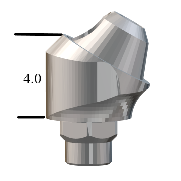 Biomet 3i Certain®-compatible 4.1mm 30° Multi-Unit Abutment X 4mm