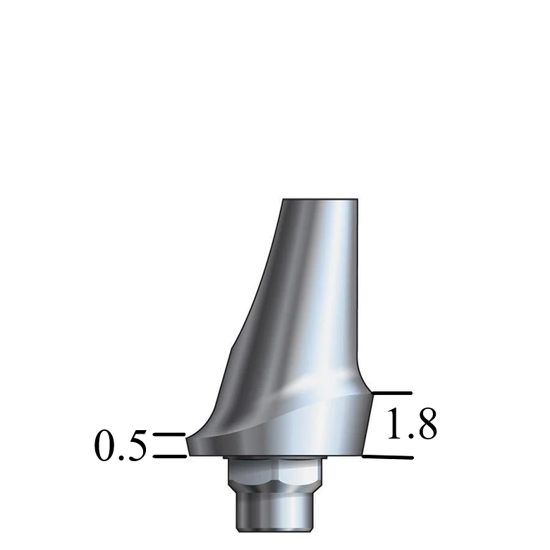 Biomet 3i Certain®-compatible 5.0mm Esthetic Abutment 15° Angle, Posterior