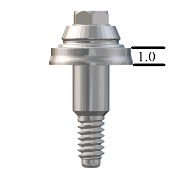 Biomet 3i Certain®-compatible 5.0mm Straight Multi-Unit Abutment X 1mm